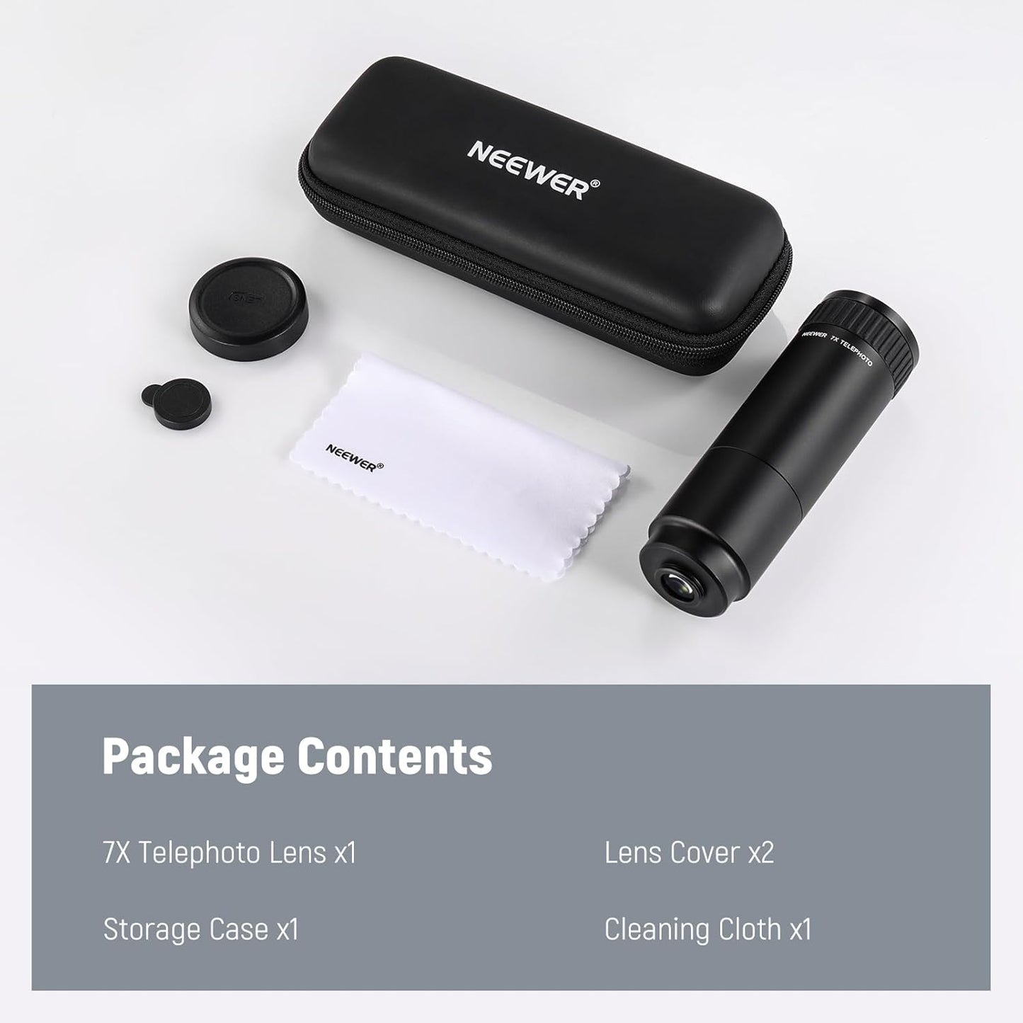 Neewer LS-36 7X Telephoto Lens for Phone Cage