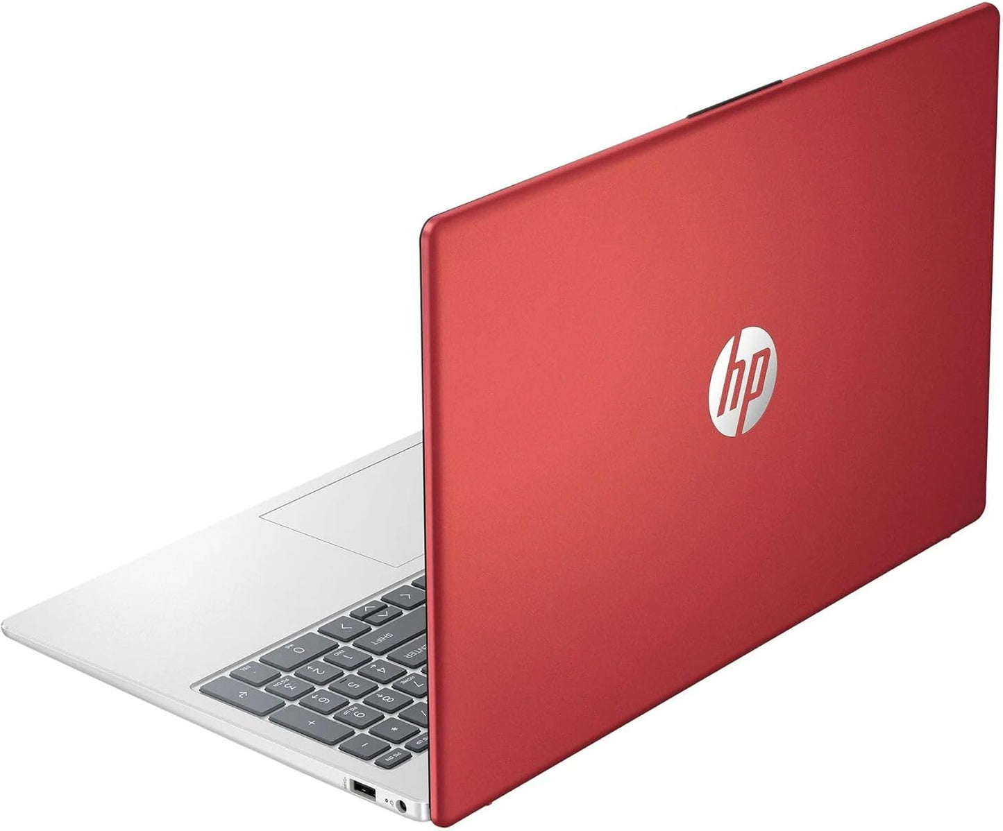 HP 15-FD0083WM: AI-Powered Laptop Bundle (Red)