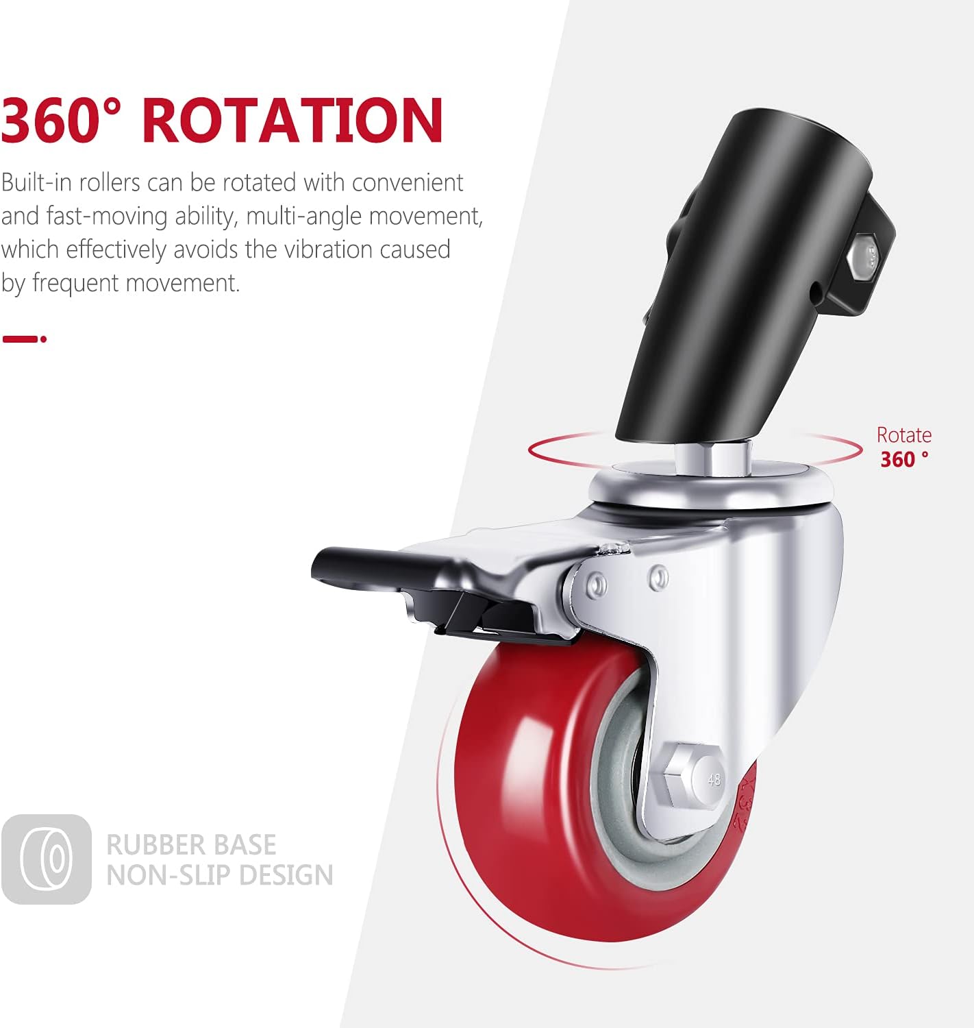Neewer 10098283 Swivel Castor Wheels for C Stand