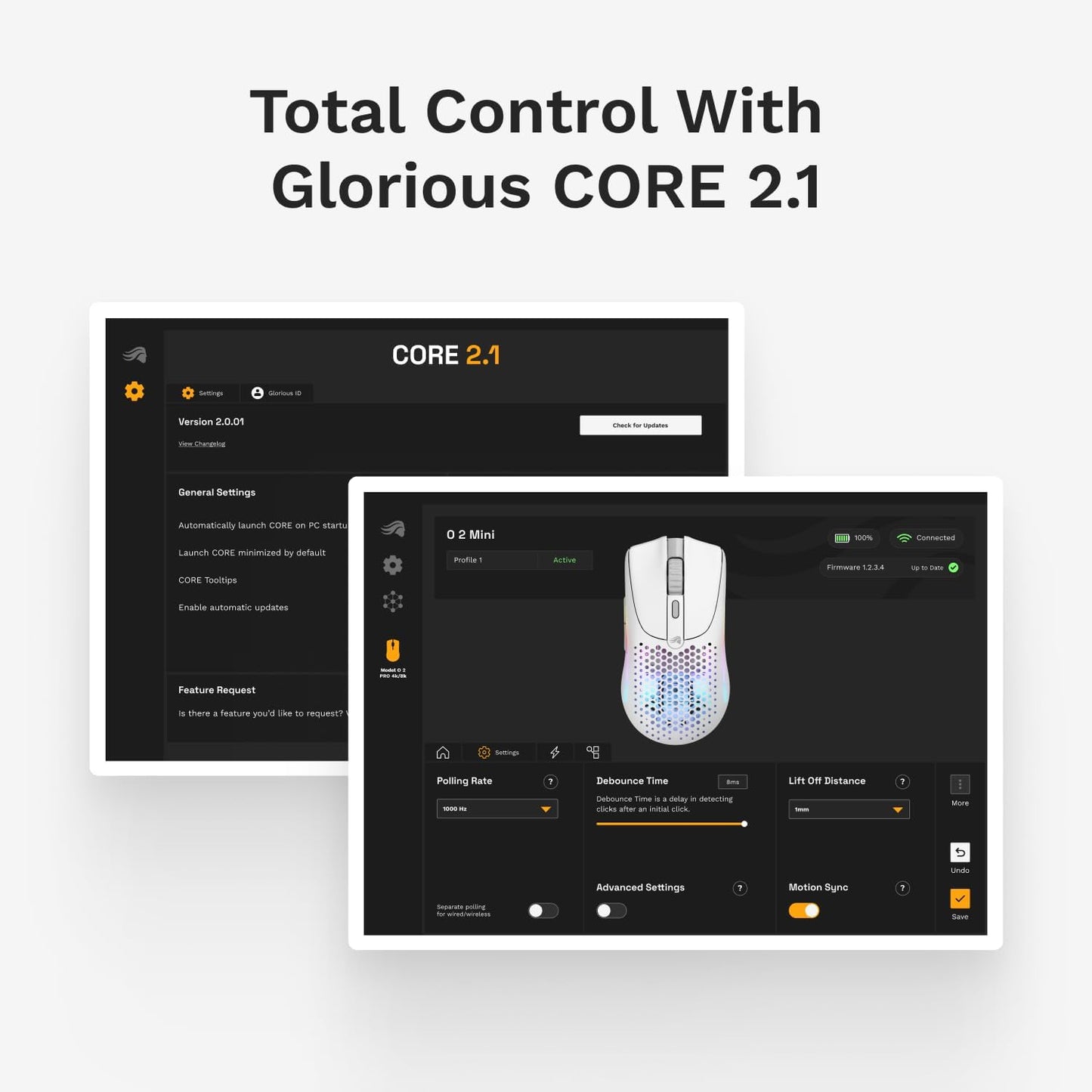 Glorious GLO-MS-OMWV2-MW Model O 2 Mini Wireless Gaming Mouse