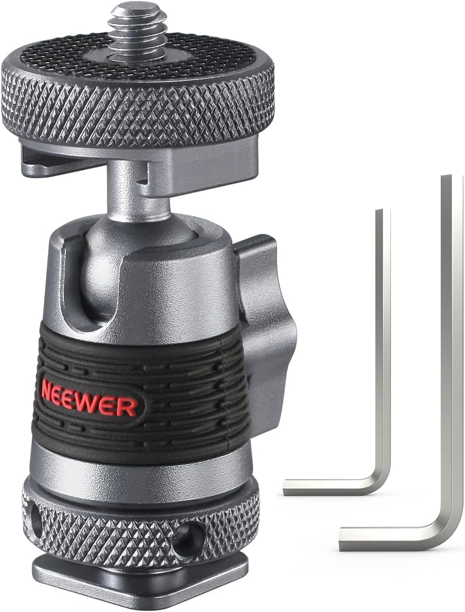 Neewer 10101418 Mini Ball Head Cold Shoe Mount 2-Pack