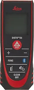 Leica 838725 DISTO D2 Laser Distance Measure Bluetooth