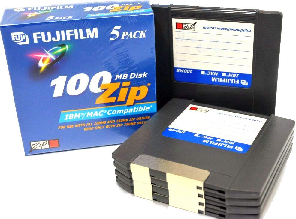 Fujifilm 5266928 100MB Zip Disks 5-Pack for Legacy Systems