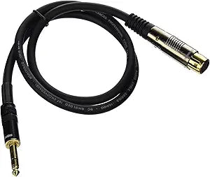 Monoprice 104768 XLR Female to 1/4 TRS Male Cable 3ft 2-Pack