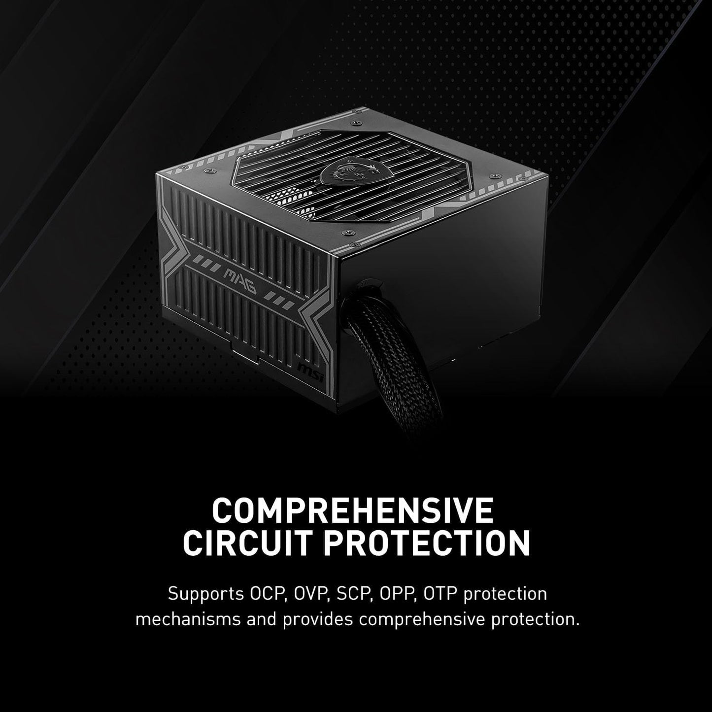 MSI 306-7ZP2A11-CE0 MAG A550BN Gaming Power Supply: 550W 80+ Bronze