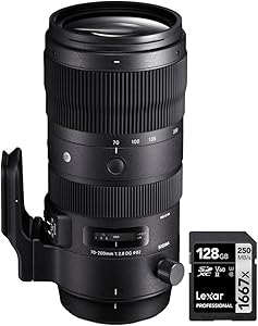 Sigma E10SG70200SF28NK 70-200mm Nikon Lens Bundle