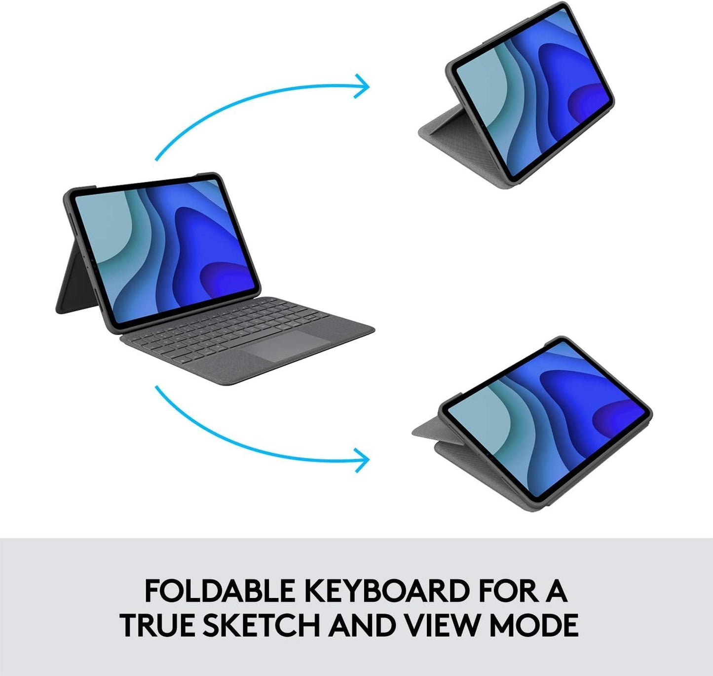 Logitech Folio Touch iPad Pro Keyboard Case Trackpad Renewed
