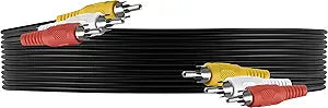 GE 33611 RCA Composite Audio Video Cable 12ft
