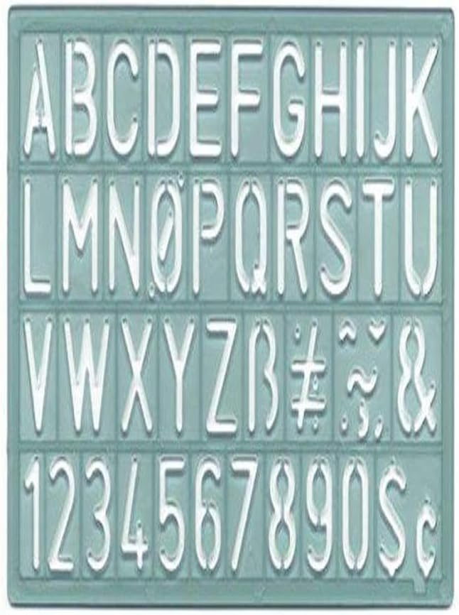 Westcott KT-20-001 Alphabet Number Lettering Guide — main product image