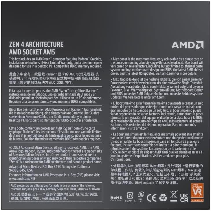 AMD Ryzen 7 7700 8-Core Unlocked CPU