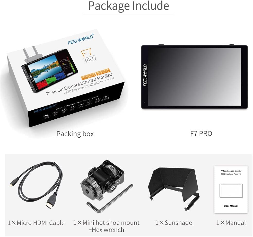 FEELWORLD F7 PRO 7" Touch Screen DSLR Camera Monitor