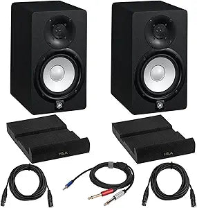 Yamaha HS5 Studio Monitor Bundle - 2X 5" Powered Speakers