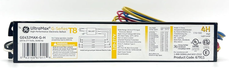 GE GE432MAX-G-H UltraMax Electronic Ballast — main product image
