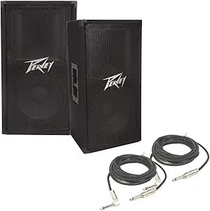 Peavey PV 112 Pro Audio DJ Speaker Pair w/Cables