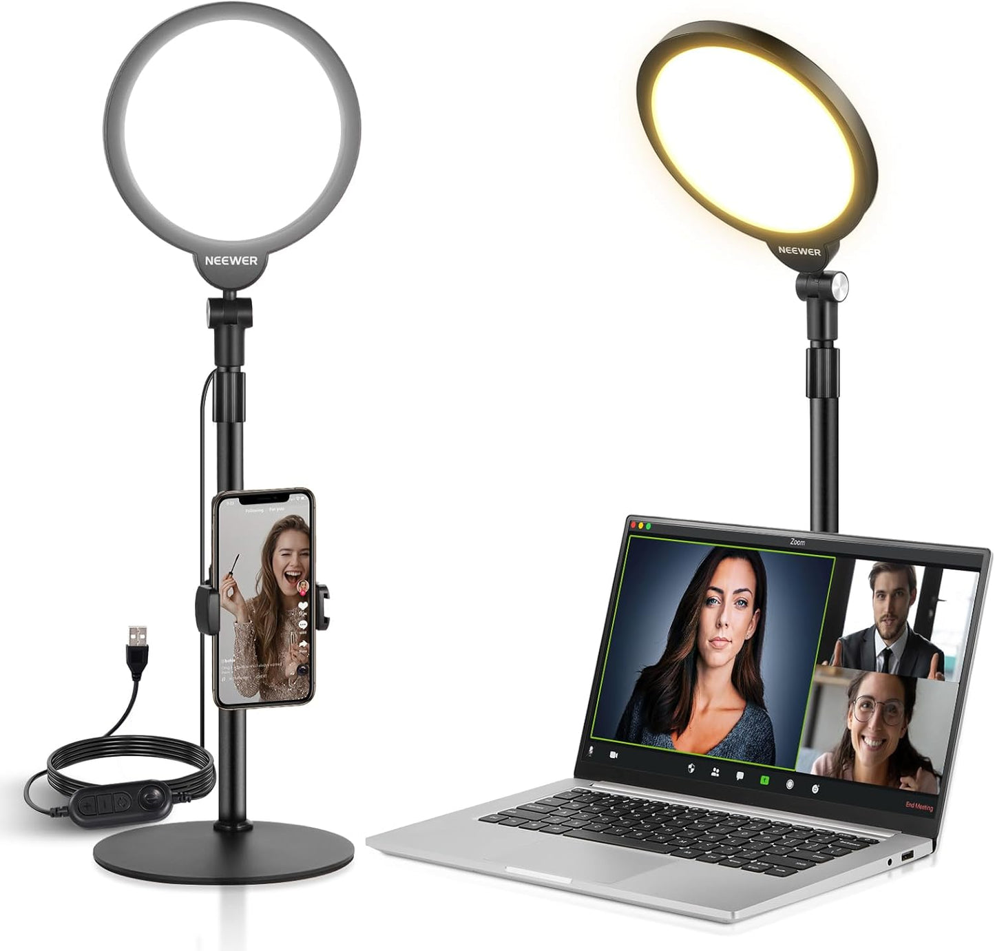 Neewer R06 7" Desktop Selfie Ring Light Kit