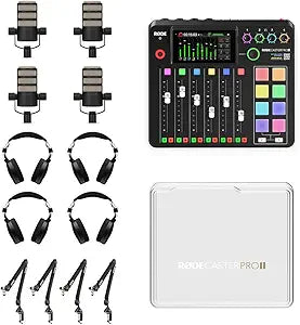 Rode RØDECaster Pro II 4-Person Podcast Bundle