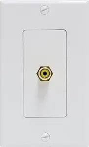GE 87699 Single RCA Subwoofer Wall Plate