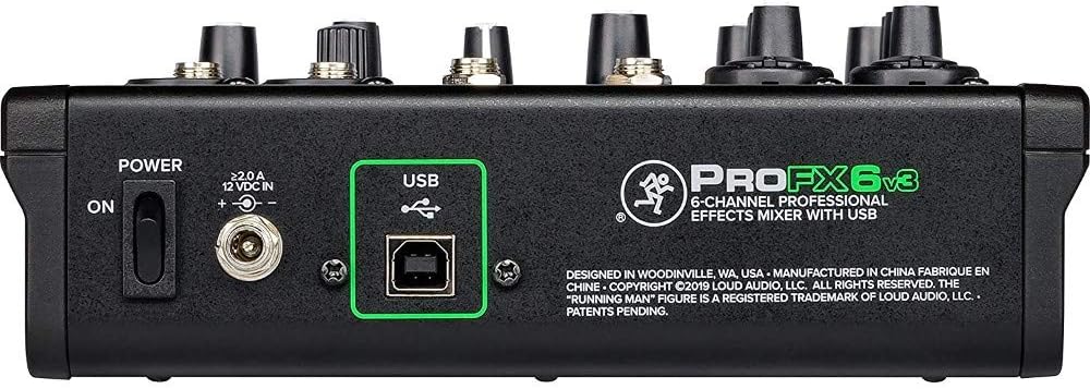 Mackie ProFX6v3 6-Channel Analog Mixer USB Audio Interface