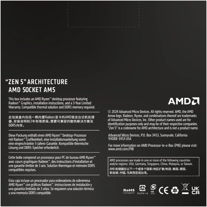 AMD Ryzen™ 5 9600X Unlocked Desktop Processor