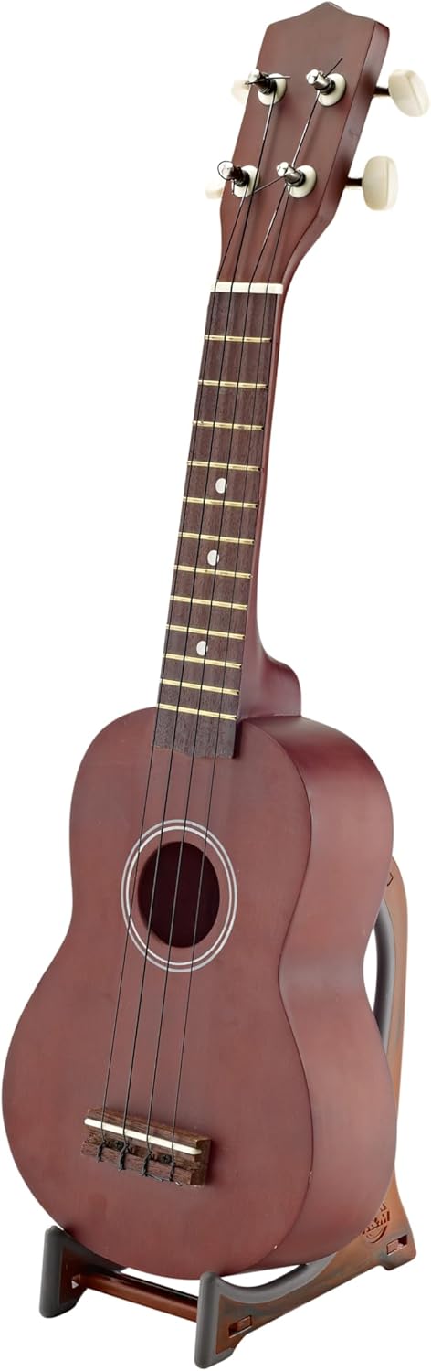 K&M 15550 Violin/Mandolin/Ukulele Display Stand - Redwood