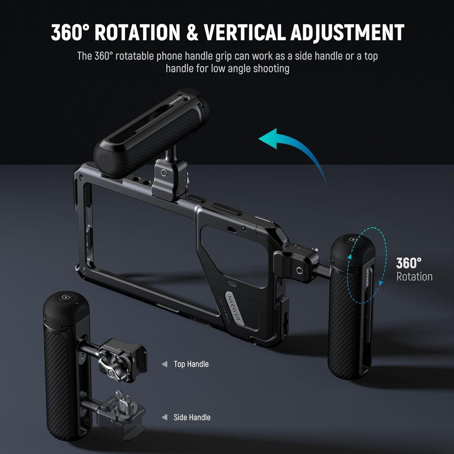 Neewer PA045E Phone Cage Side Handle - Bluetooth Remote Shutter
