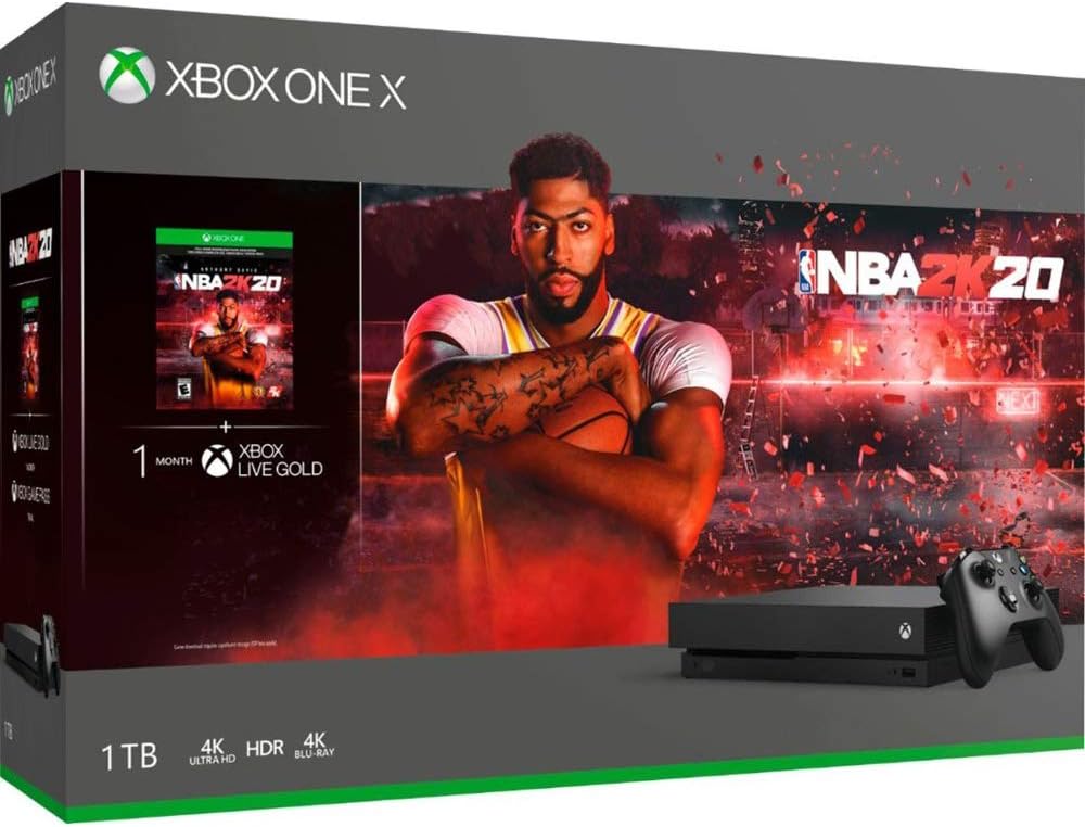 Microsoft CYV-00343 Xbox One X 1TB Console - NBA 2K20 Bundle