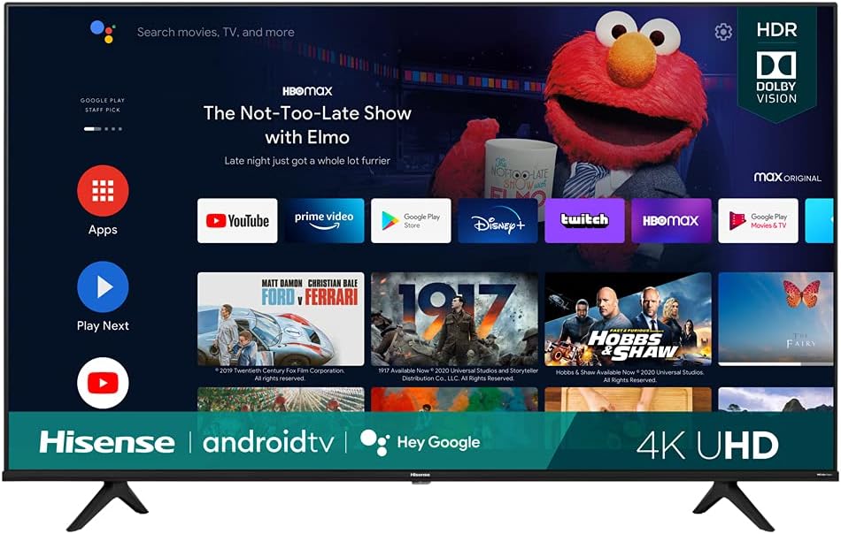 Hisense E6HIS65A6G 65-Inch 4K UHD Android TV Bundle