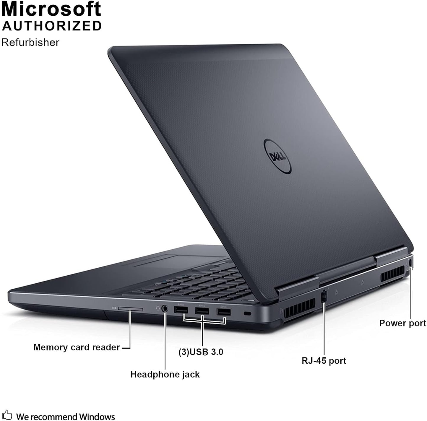 Dell 7510 i7 15.6" Renewed Laptop 512GB SSD