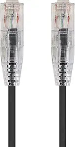 Monoprice 134631 SlimRun Cat6 Ethernet Patch Cable 30ft Black — main product image