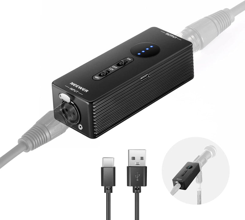 Neewer 21000049 48V/12V Phantom Power Supply for Condenser Microphones — main product image
