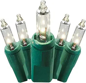 GE 803993602165 White Mini Clear String Lights 100 Count