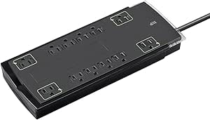 Monoprice 115870 12-Outlet Slim Surge Protector 10ft
