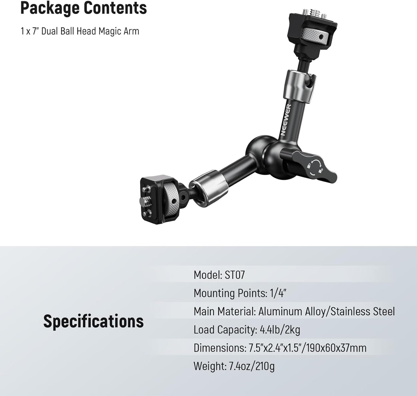 Neewer ST07 7" Articulating Magic Arm Camera Mount