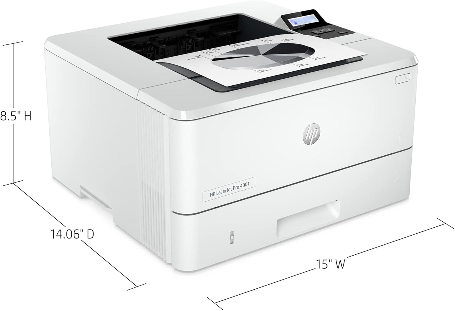 HP New Version LaserJet Pro 4001n B&W Printer (Renewed)