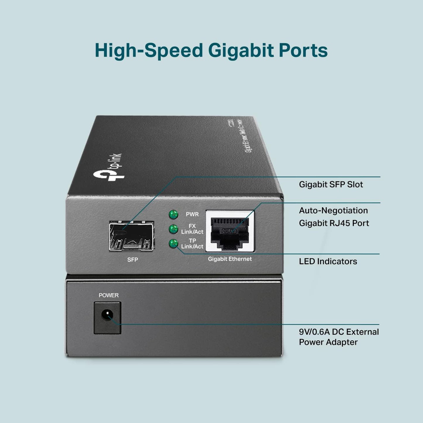 TP-Link MC220L Gigabit SFP Fiber Media Converter
