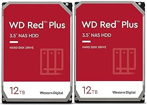 Western Digital Red Plus 12TB NAS Hard Drive 2-Pack