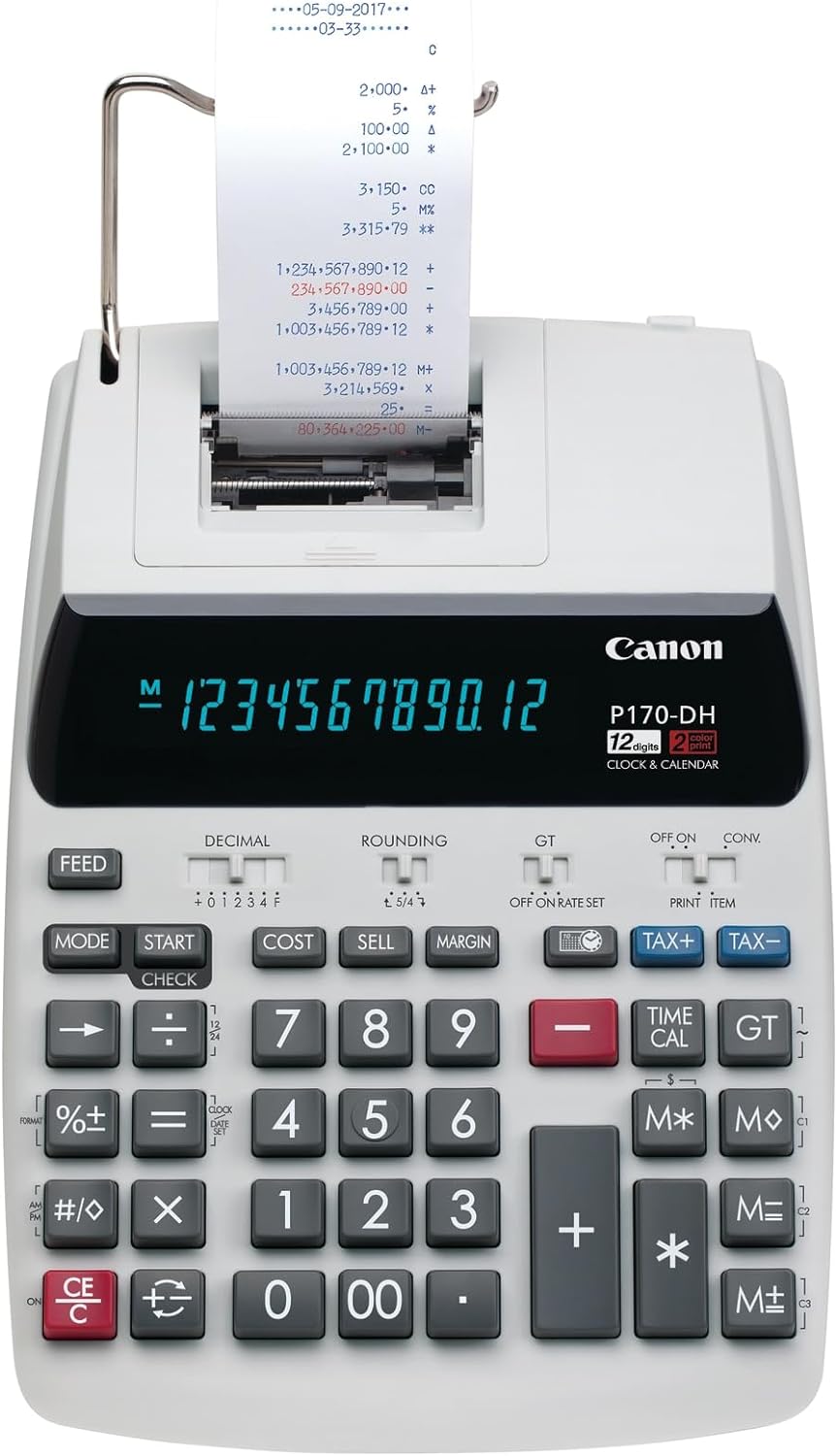 Canon MSS339805A01 P170-DH-3 Portable Printing Calculator