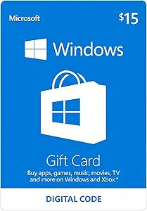 Microsoft K6W-01077 Windows Store $15 Gift Card