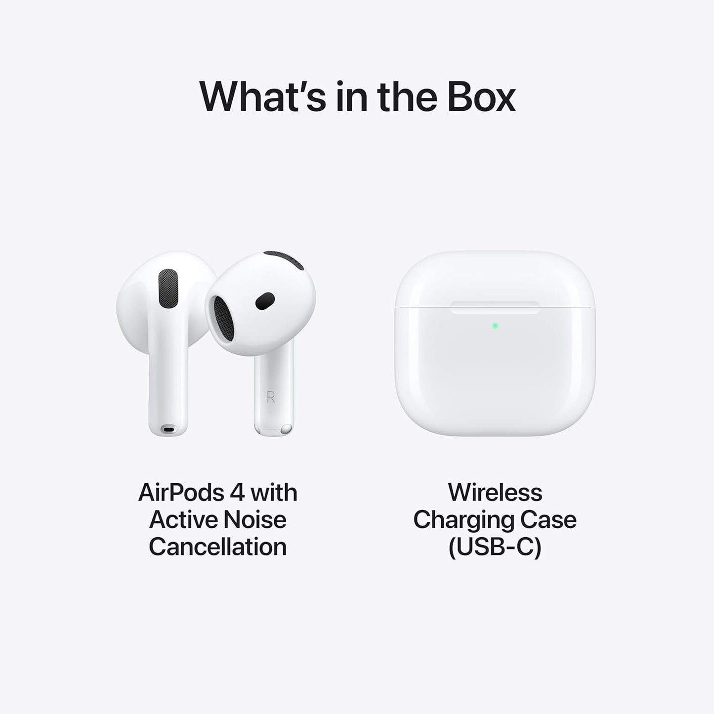 Apple MXP93LL/A AirPods 4 Wireless Earbuds Noise Cancellation