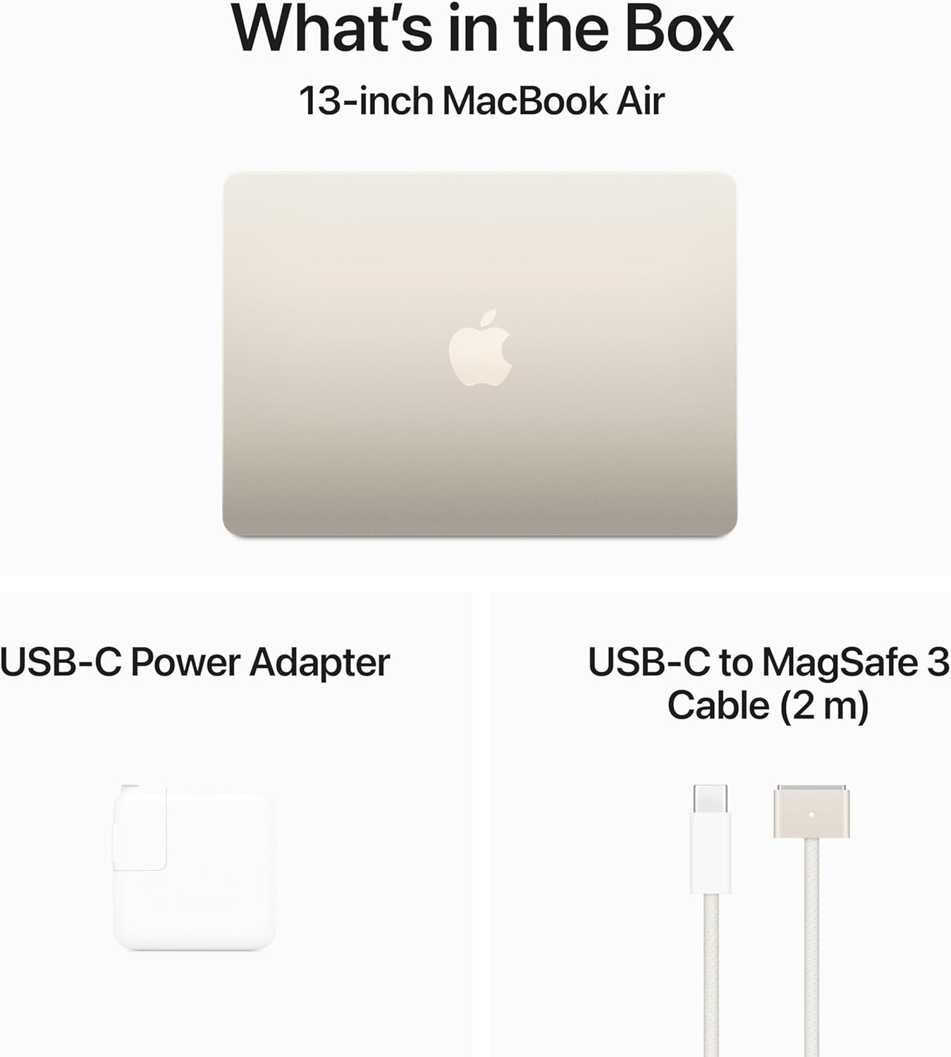 Apple MRXU3LL/A 2024 MacBook Air M3 Starlight