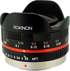 Rokinon FE75MFT-B 7.5mm f/3.5 Fisheye Lens Micro Four Thirds