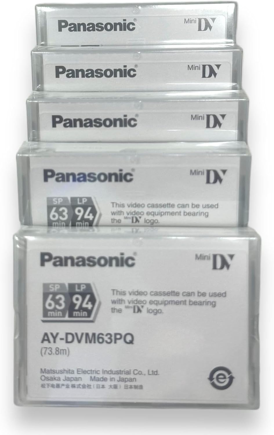 Panasonic 991264 AY-DVM63PQ Mini DV Cassette 5-Pack Pro