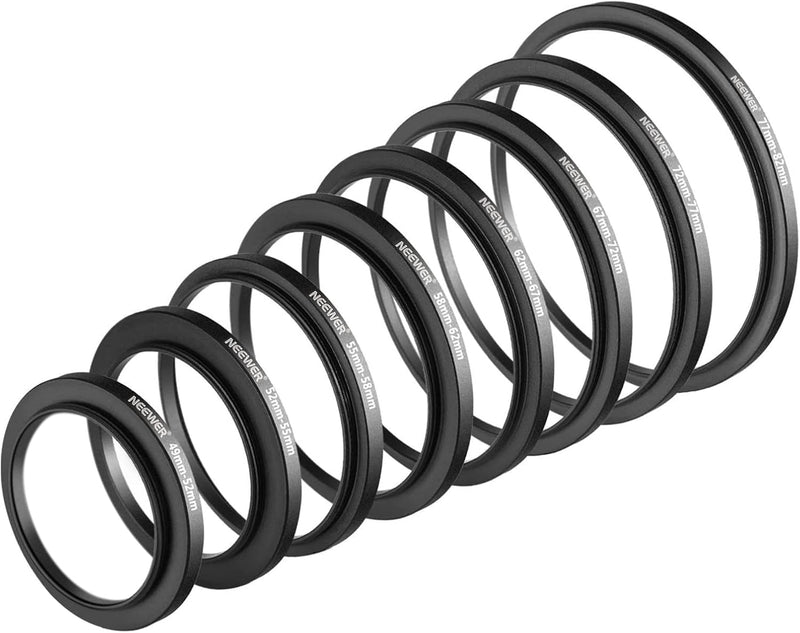 Neewer 10086196 Step-Up Adapter Ring Set (8pcs) — main product image