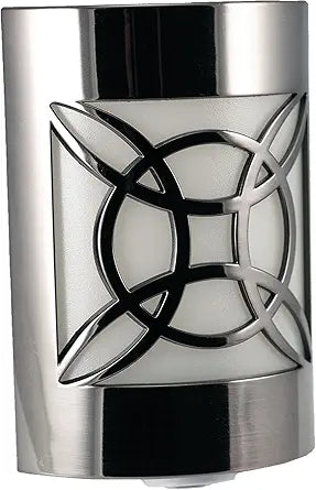 GE 11358 Auto Geometric Faux Nickel LED Night Light — main product image