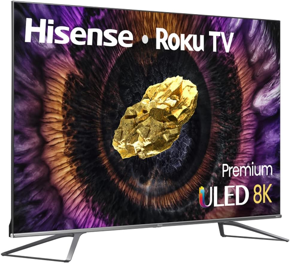 Hisense E10HIS75U800GR 75" 8K ULED Roku Smart TV Bundle