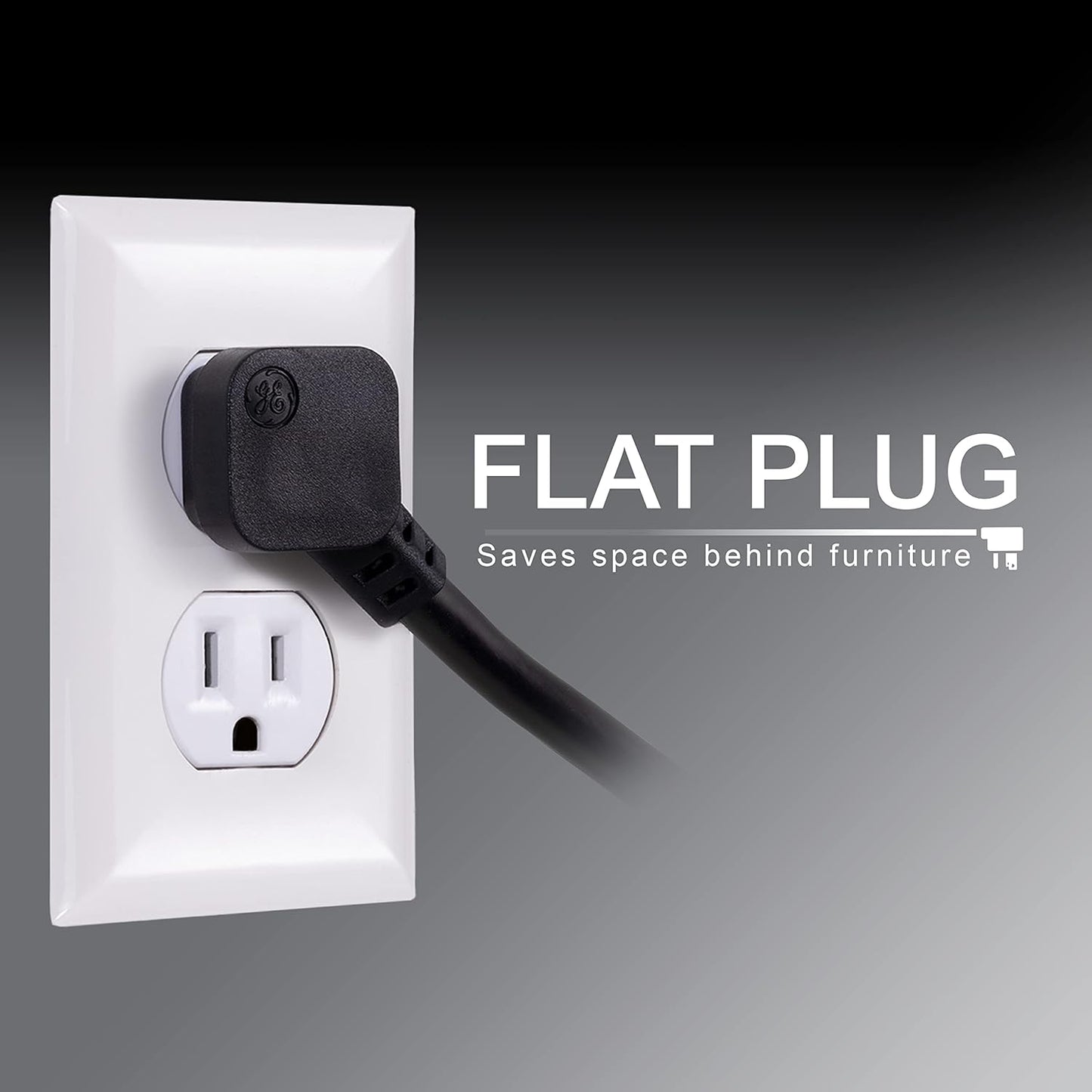 GE 62934 6-Outlet Surge Protector, 10ft Cord, 840 Joules