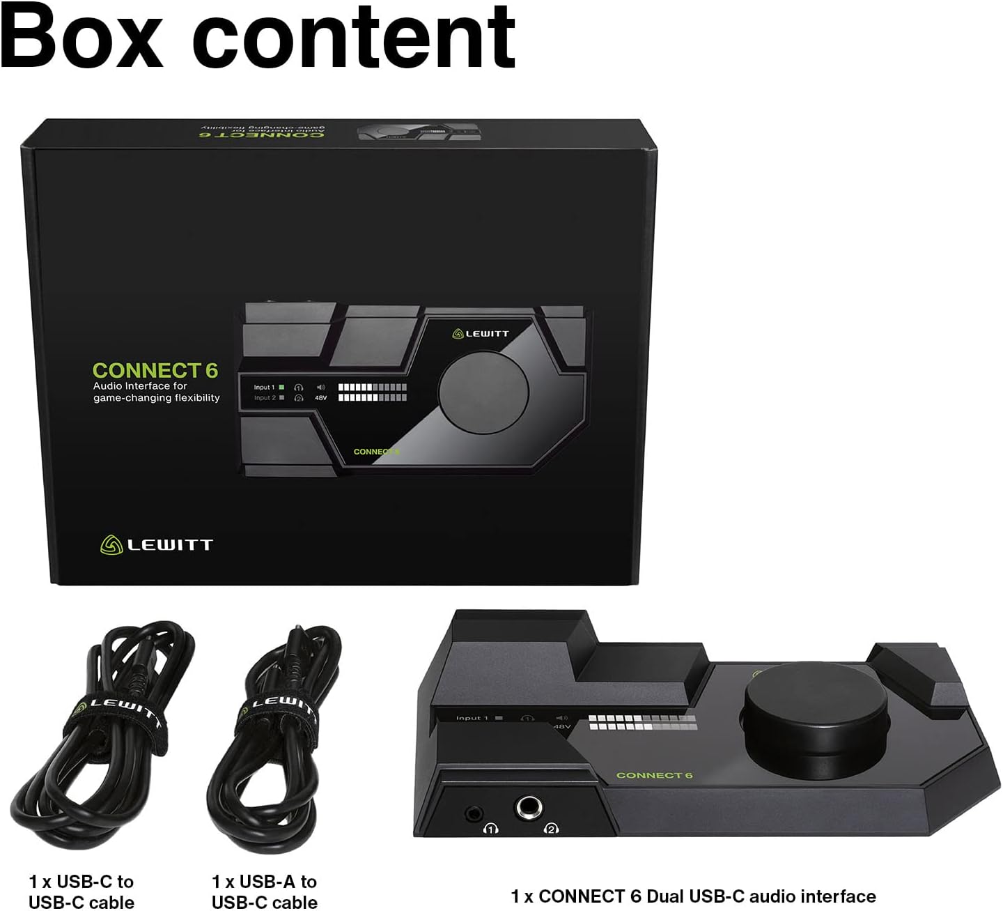 Lewitt Connect 6 USB-C Audio Interface - Recording & Streaming
