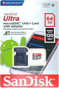 SanDisk SDSQUA4-064G-AN6MA Ultra 64GB microSDXC UHS-I Card — main product image