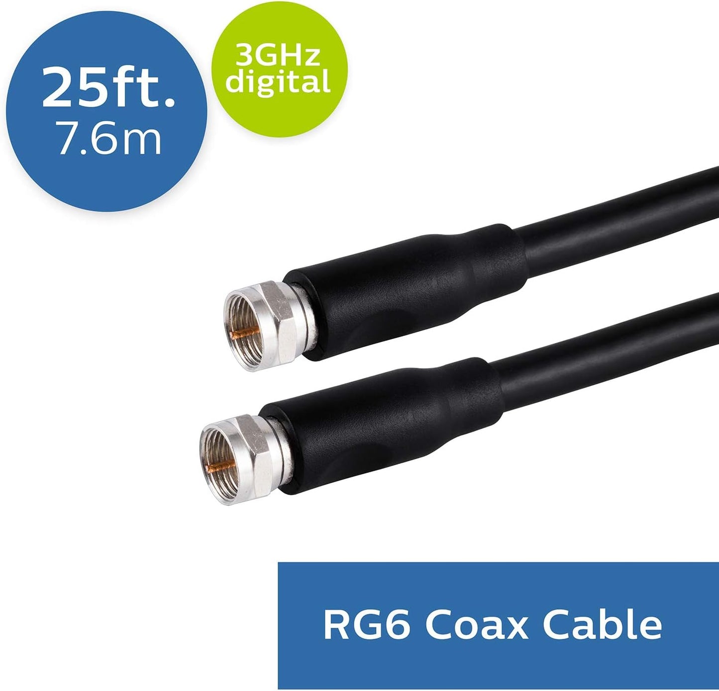 Philips SWV2155H/37 RG6 25 ft. Coaxial Cable