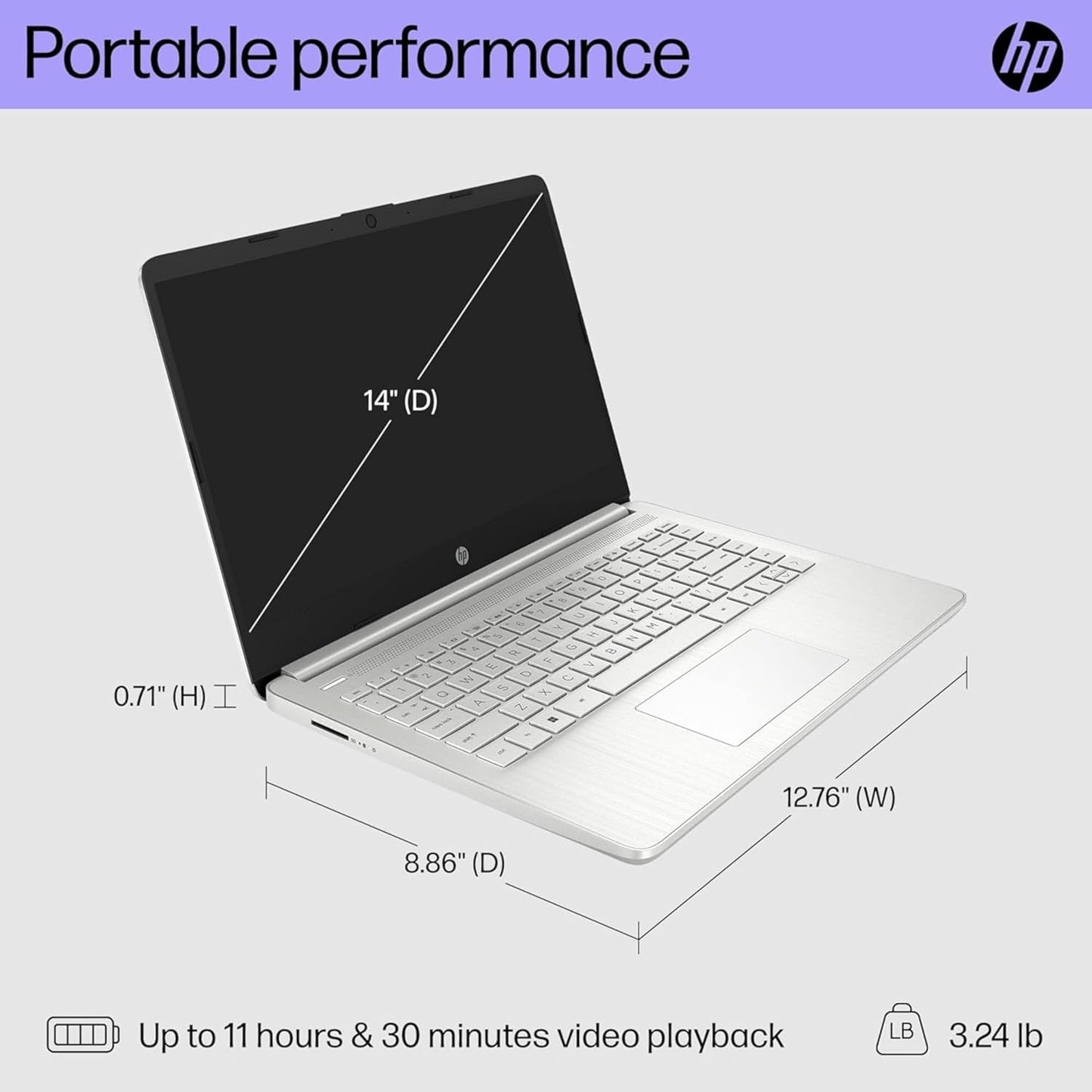 HP 14 Everyday i4 Laptop with M365